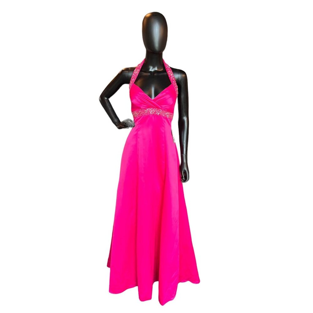 Hot Pink Prom Maxi Formal Dress - City Triangles